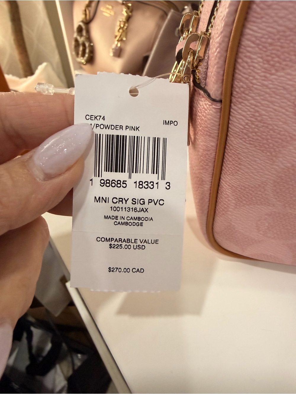 Coach Pink Signature Crossbody Camera Bag with Gold Hardware - Picture 4 of 5